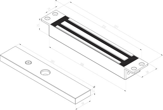 אלקטרומגנט 150 ק״ג  חשמלי לדלת|ירושלים|מוטילוק
