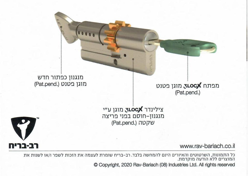 3LOCX | צילינדר רב בריח |מנעולן בירושלים