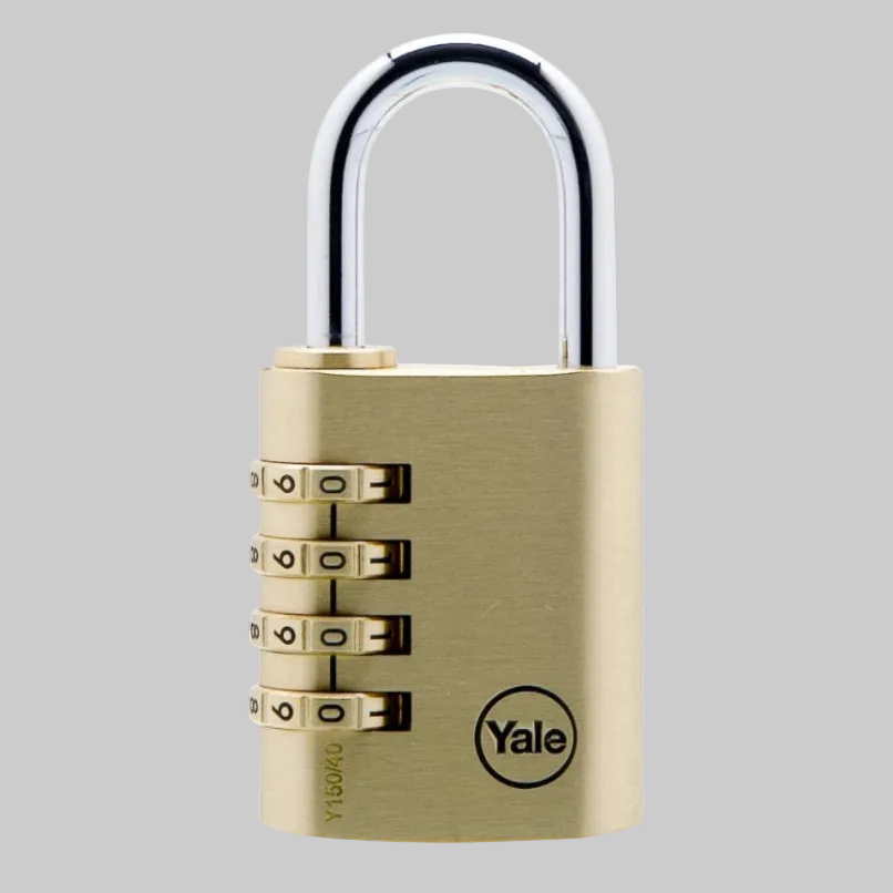 YALE מנעול קומבינציה 4 מספרים מפליז|אמינות ובטחון מנעולים ירושלים|יאל